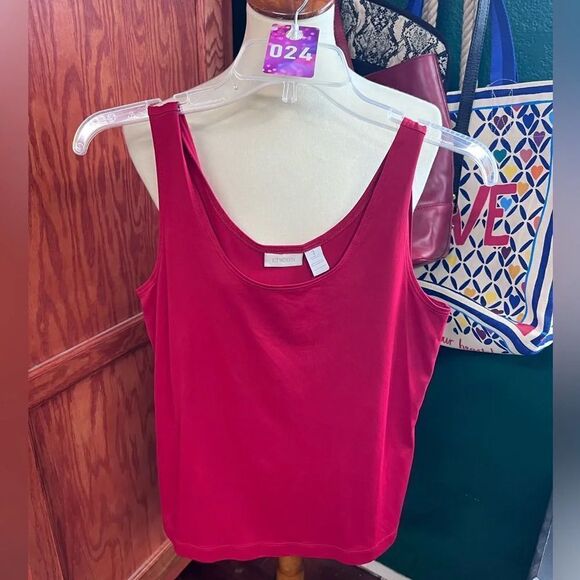 EUC Chicos’ Red Sleeveless Tank Top # 24 - Picture 1 of 8